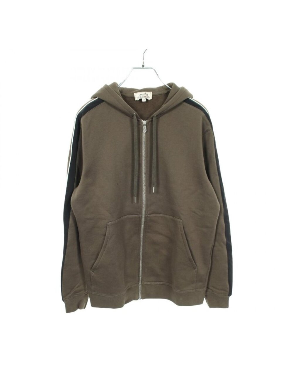 Hermes Hoodie Khaki Cotton